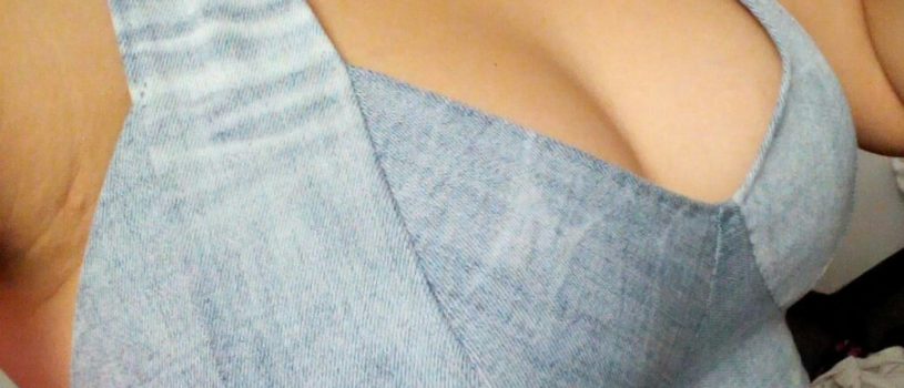 Топ-бюстье своими руками из джинсы для объемной груди