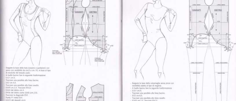 Конструирование нижнего белья из книги La tecnica dei modelli uomo donna volume 2